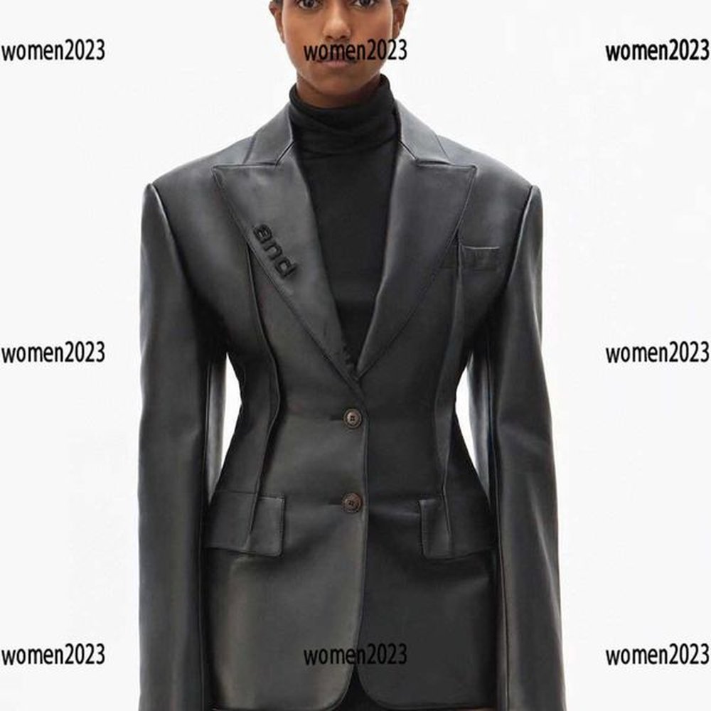 women coat lady leather jacket slim casual design size sl