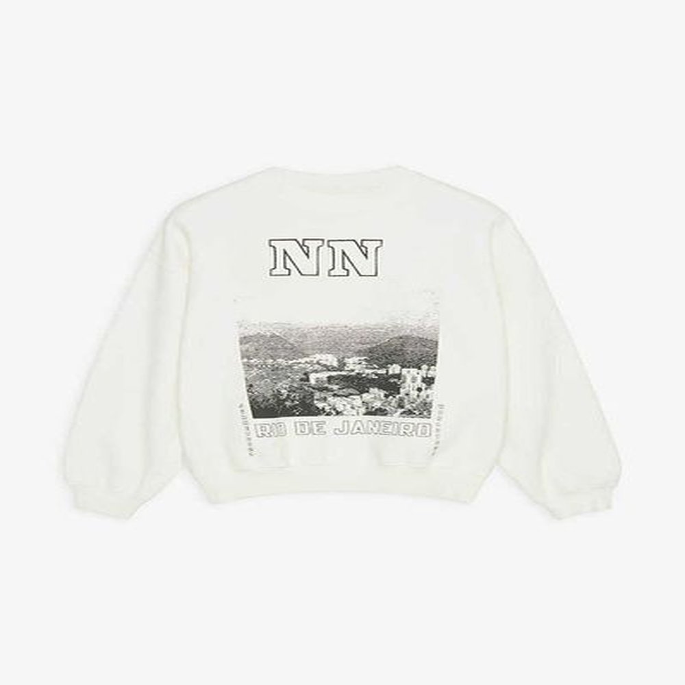 women designer sweatshirt black and white photo letter landscape print