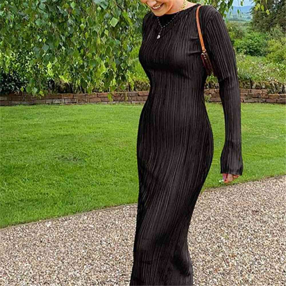 women dress dress for womens long sleeve dresses ribbed autumn