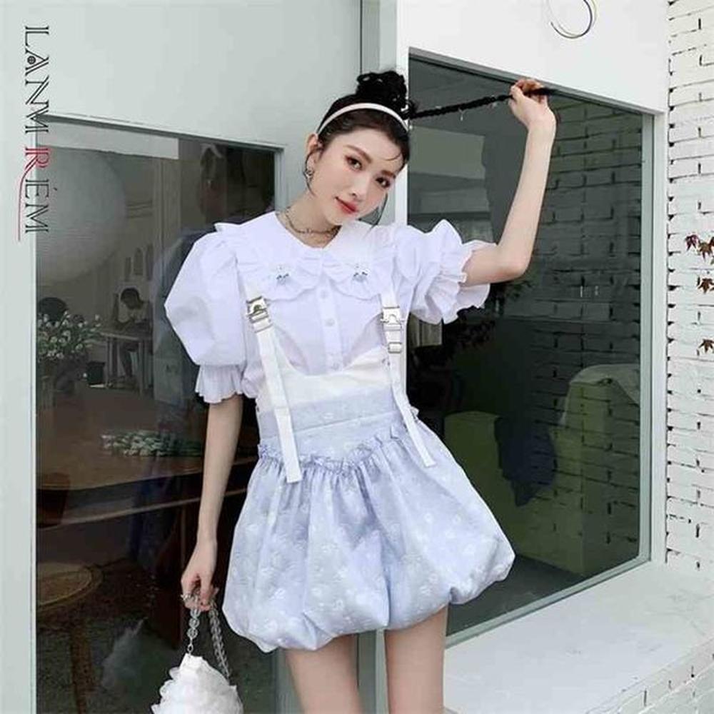 women dress sleeveless light blue aline short sling dresses temperament