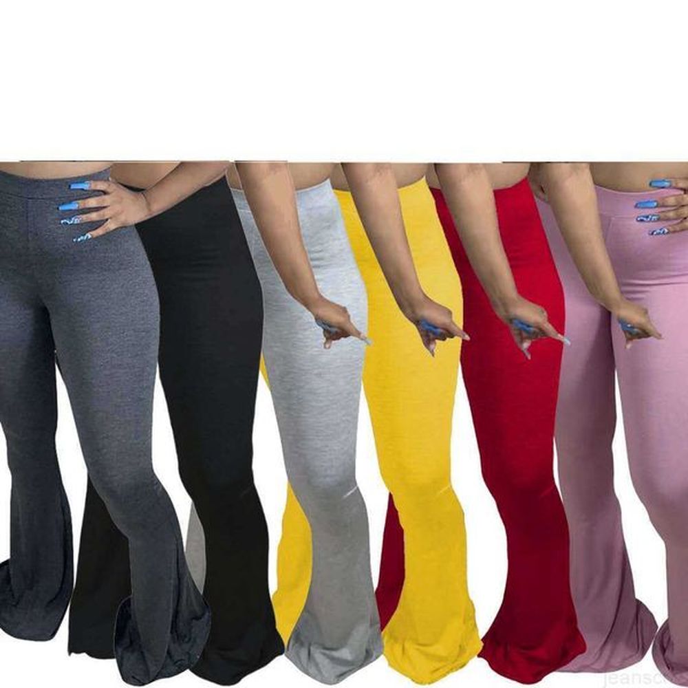 women dresses flare pants wide leg casual plus size elastic