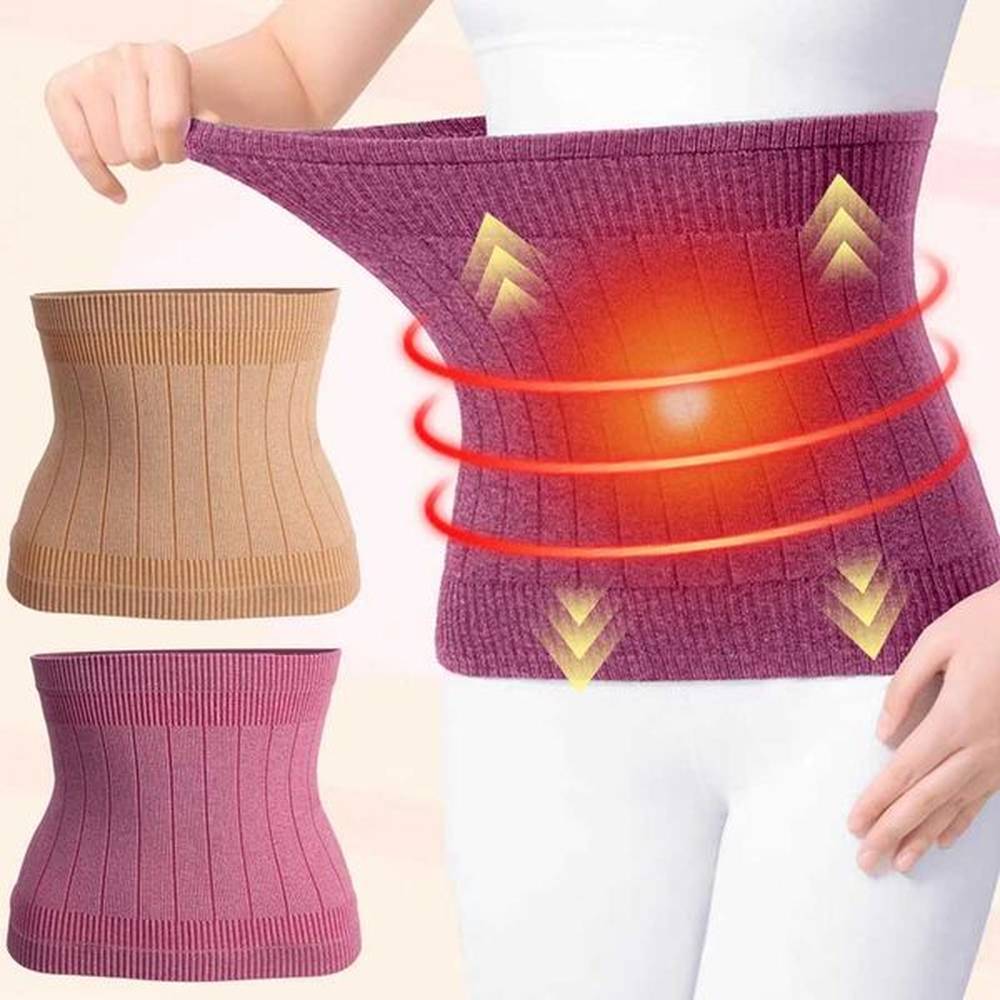 women elastic lower back belly waist warmer band binder kidney