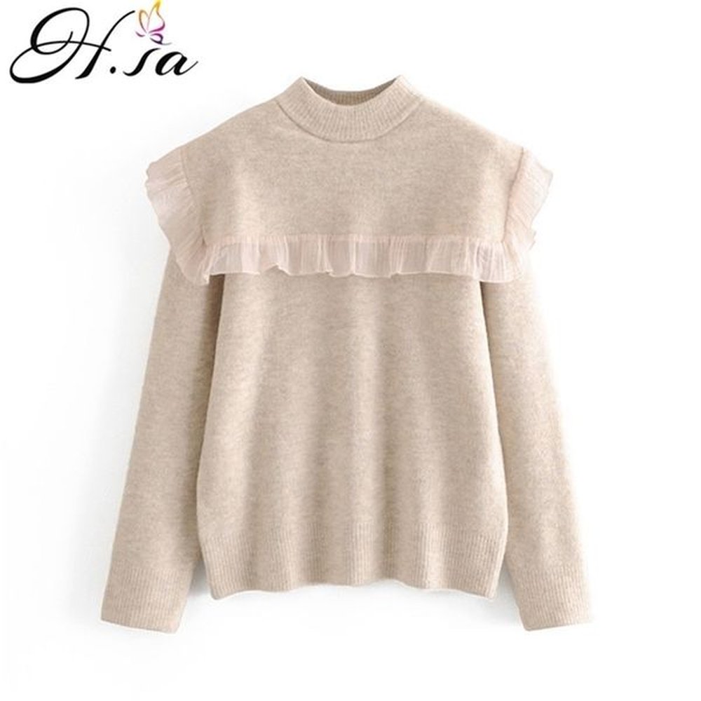 women fashion korean style sweater and pullovers long sleeve knitted