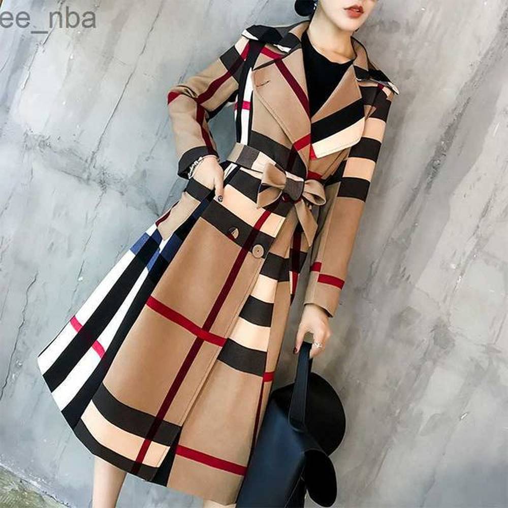 women fashion paid coat plus size elegant comfortable leisure simple