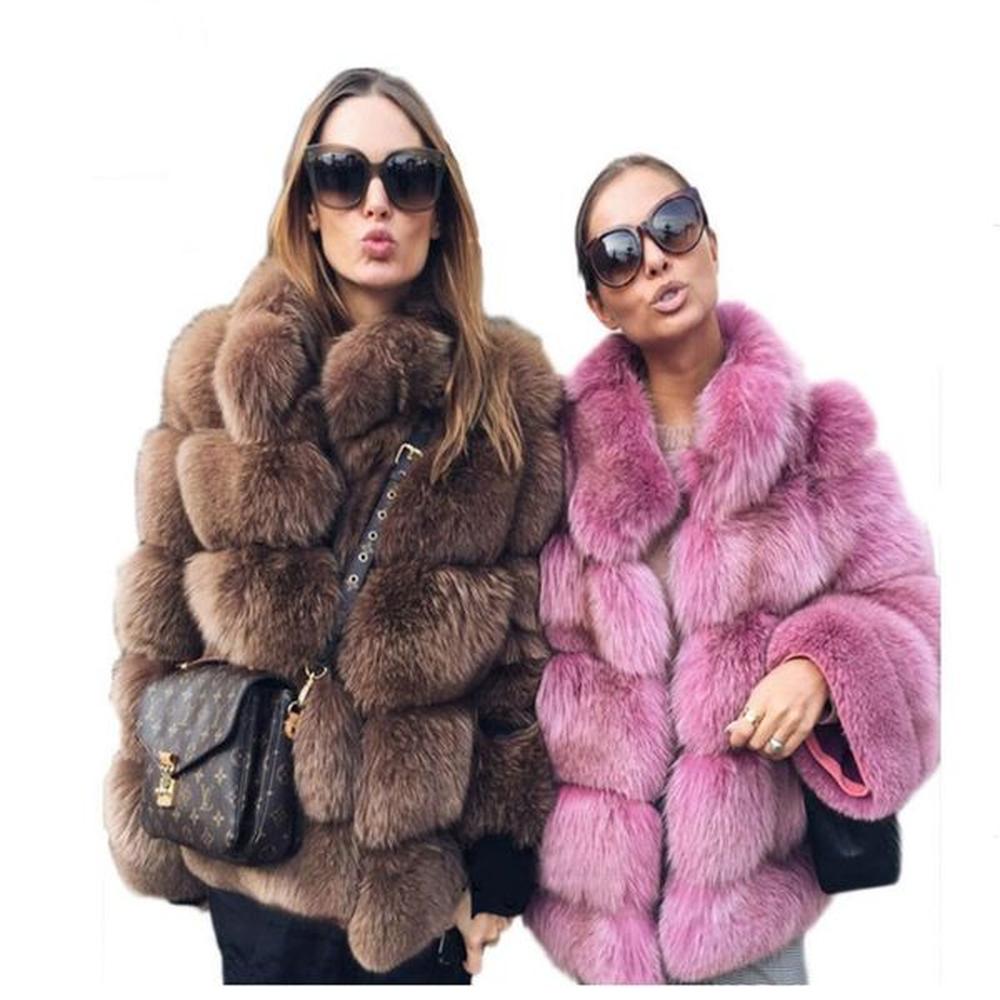 women faux fox fur coat new winter coat plus