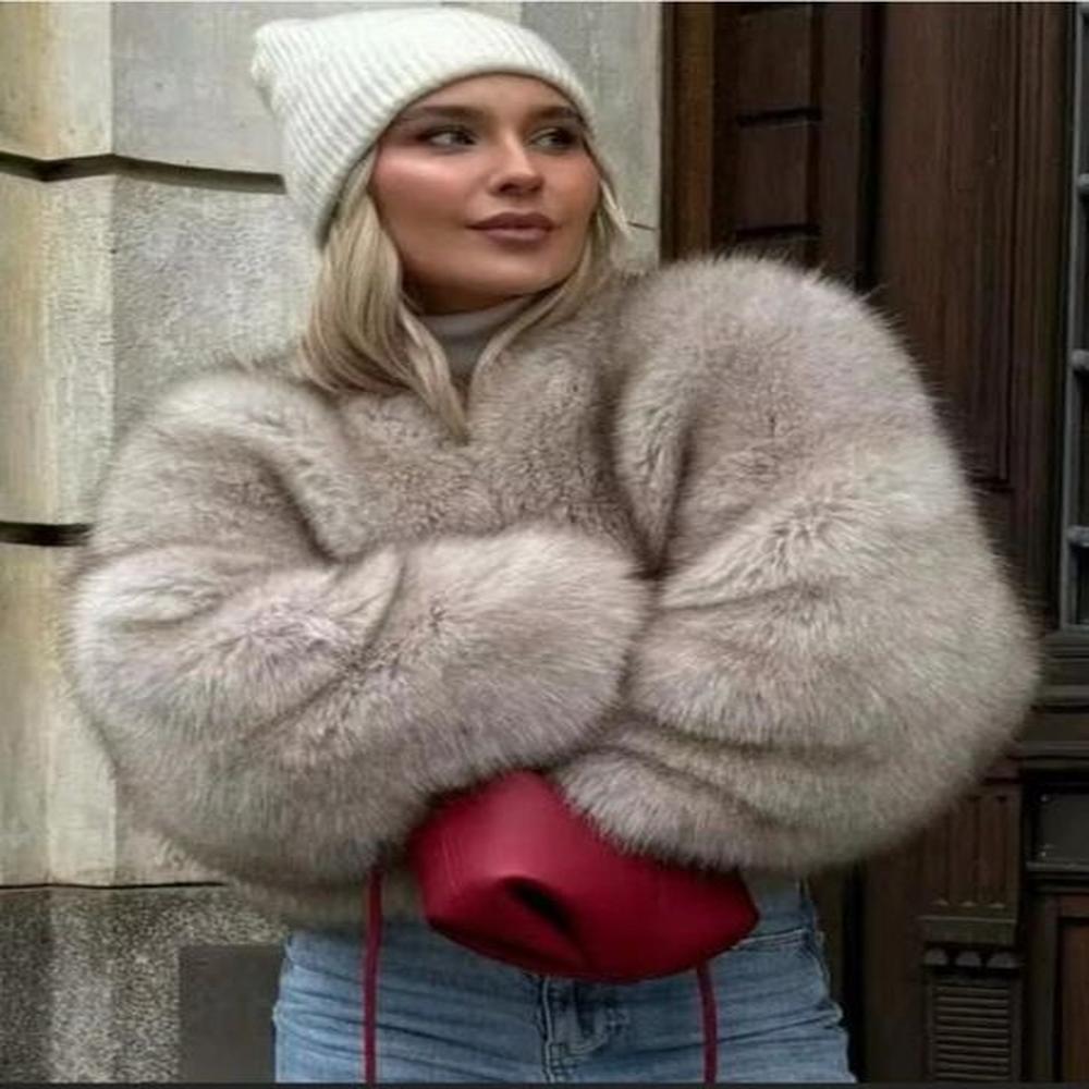 women faux fur coat autumn winter high quality fluffy short