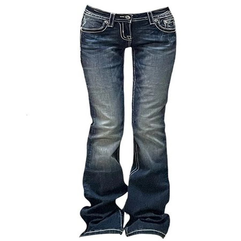 women gyaru japanese harajuku trashy yk jeans low rise flare