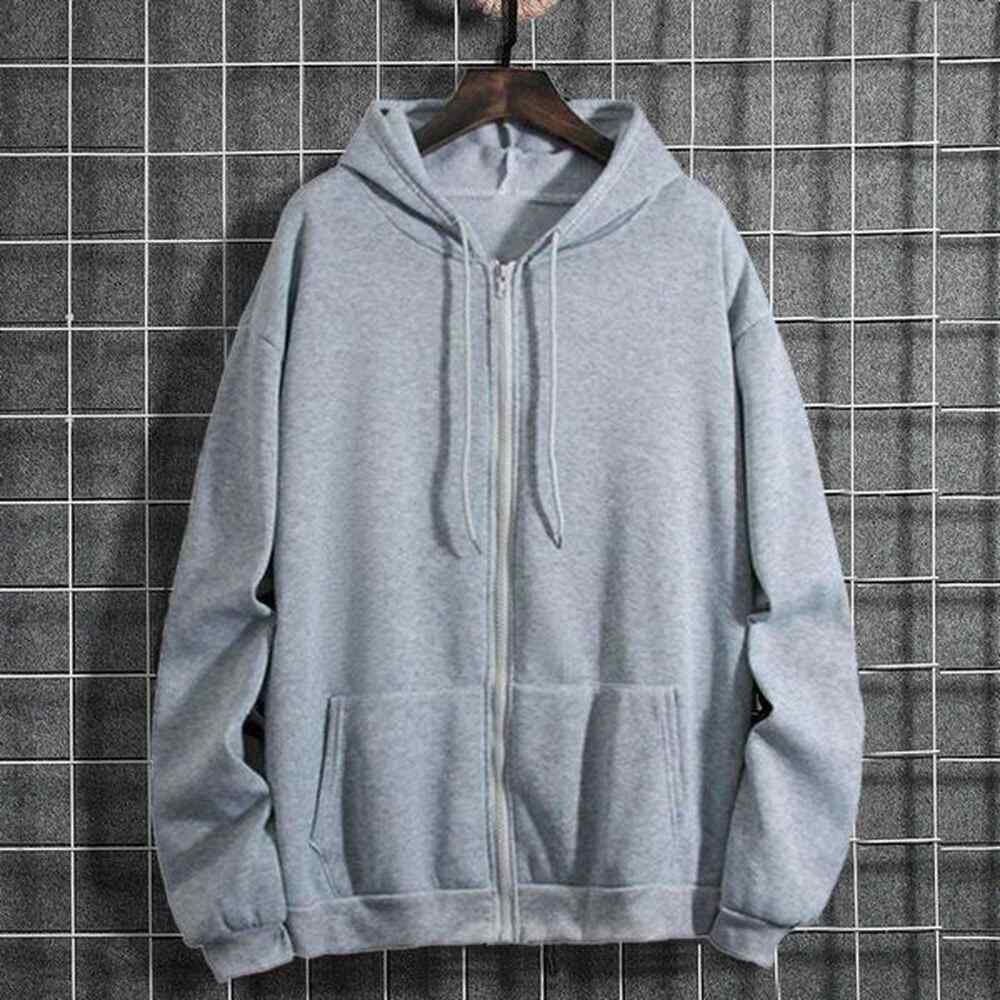 women hoodie long sleeve hooded sweatshirt drawstring pockets zipper closure