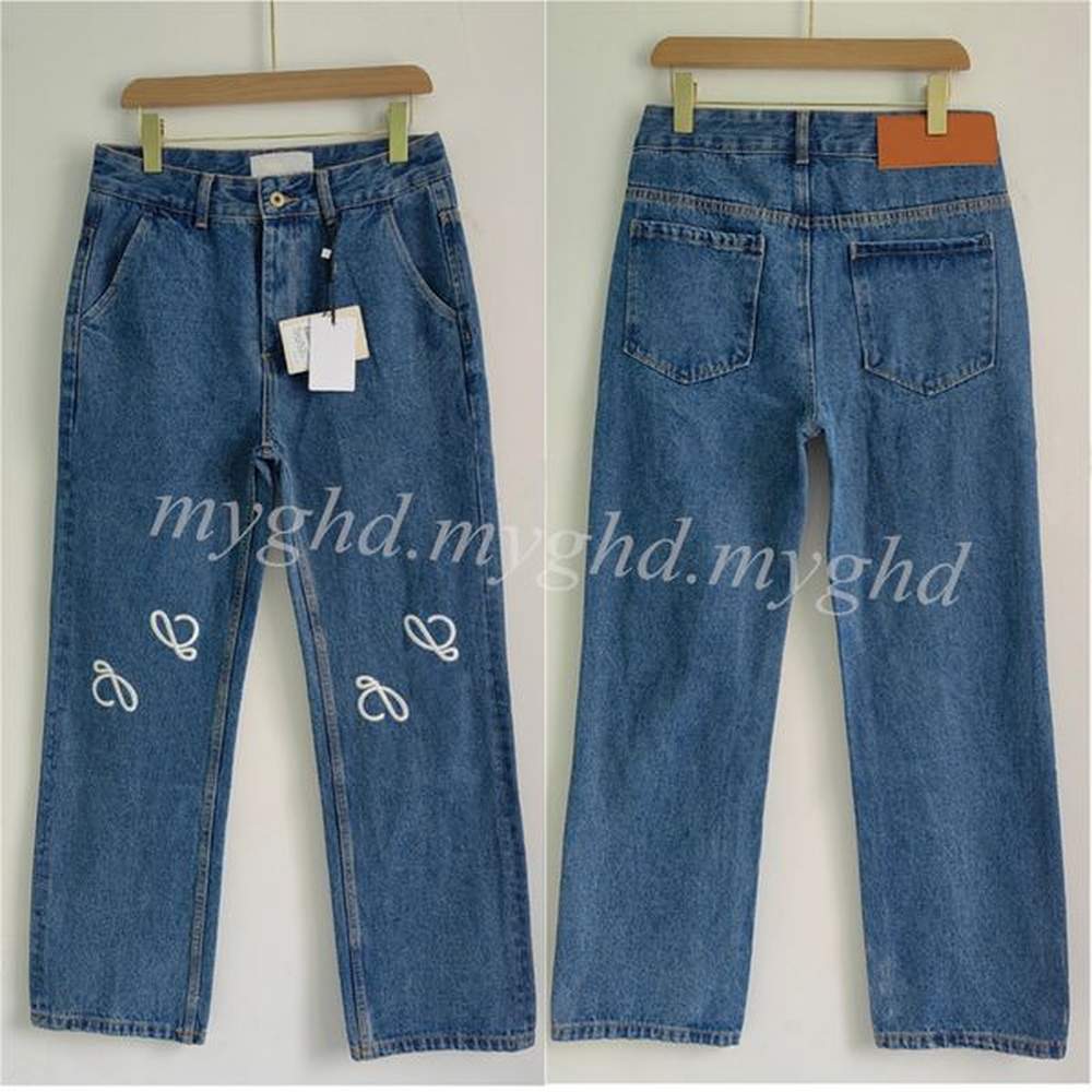 women jeans size xsxl denim embroidered straight style casual pants