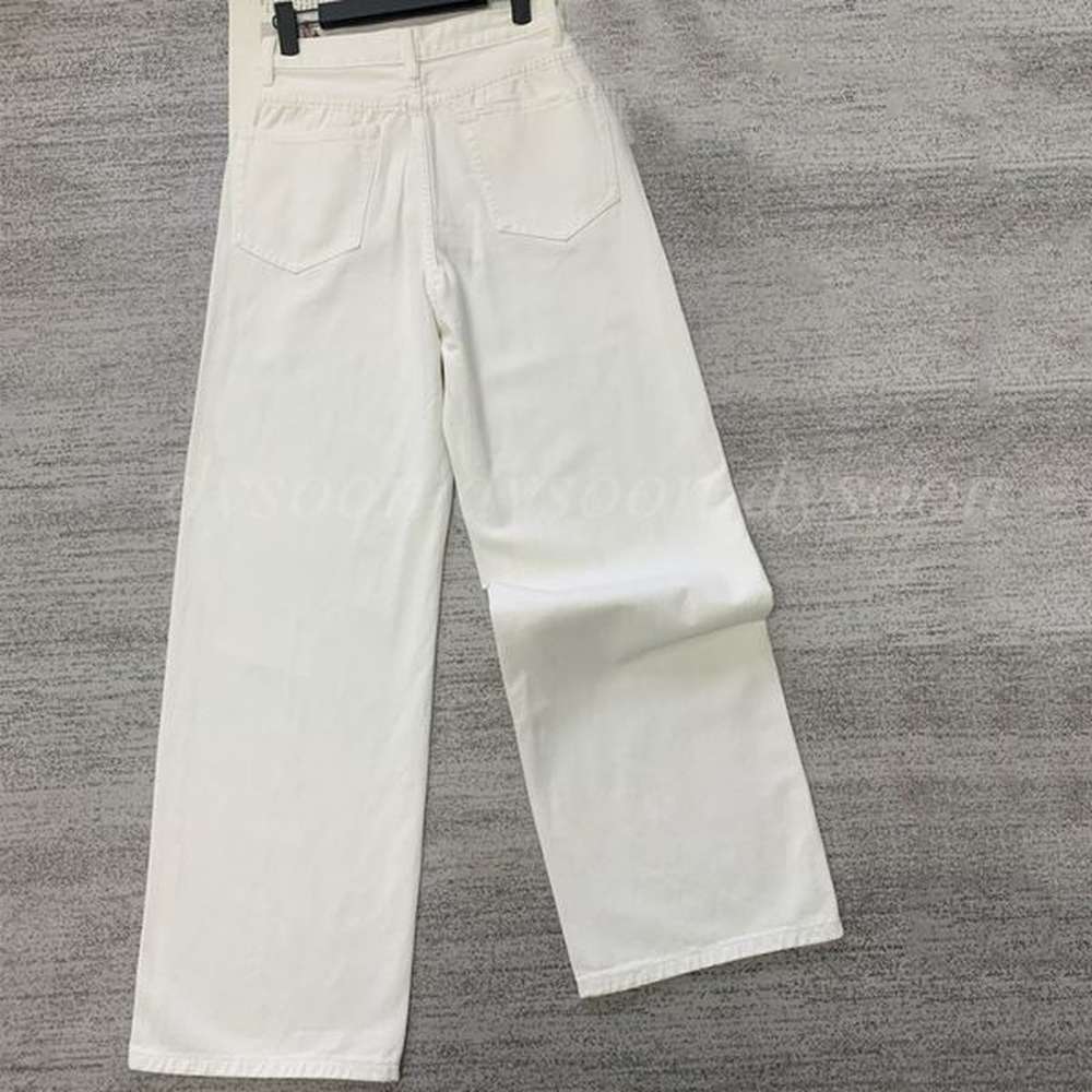 women jeans white straight leg jeans fashion denim size