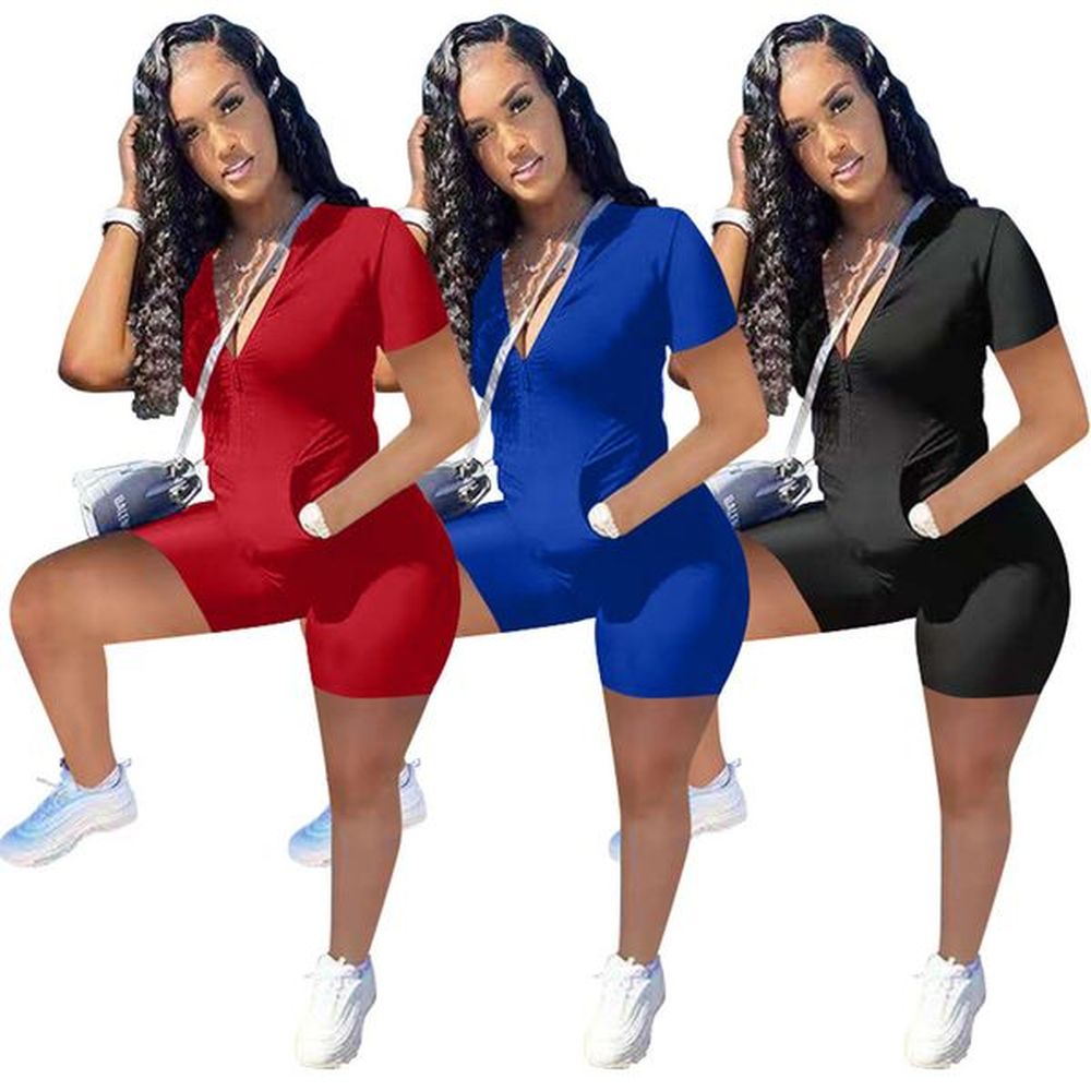 women rompers plus size xl short sleeve embroidery jumpsuits solid