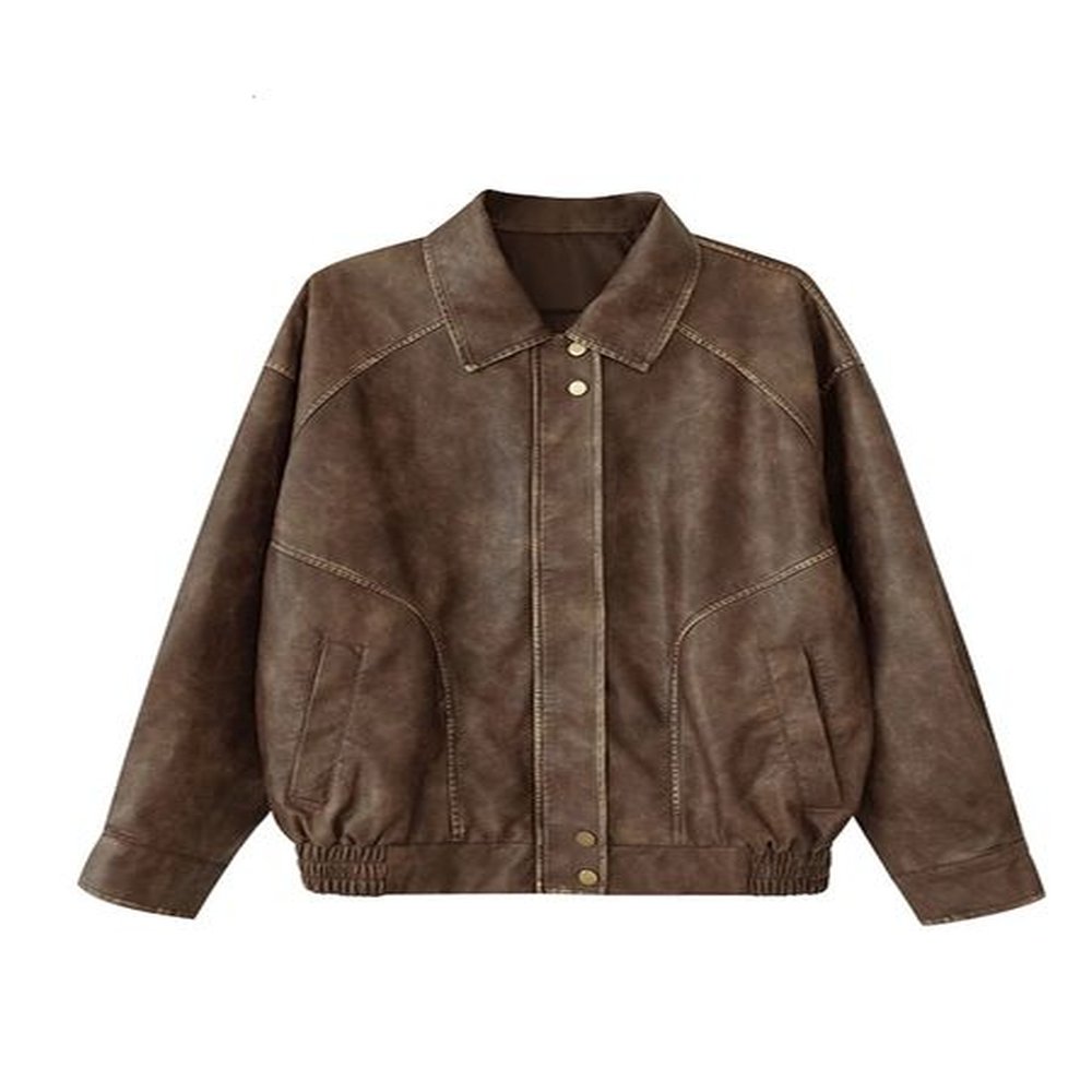 women s jackets fall winter womwn american vintage pu coat