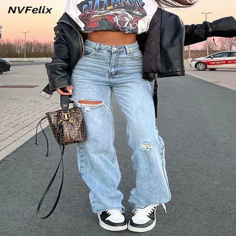 women s jeans ripped women summer baggy casual high waist
