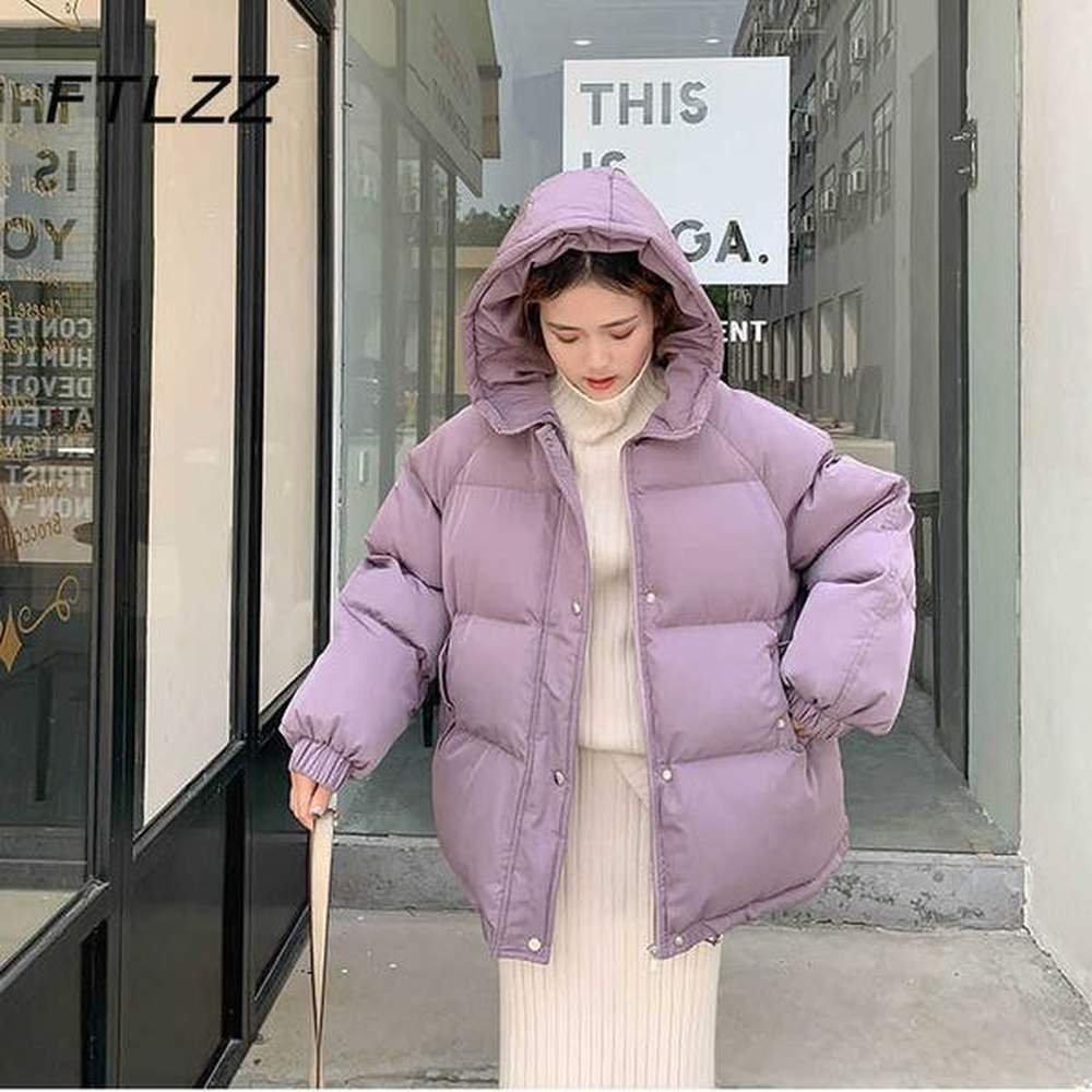 women short jacket winter thick hooded cotton padded coats female