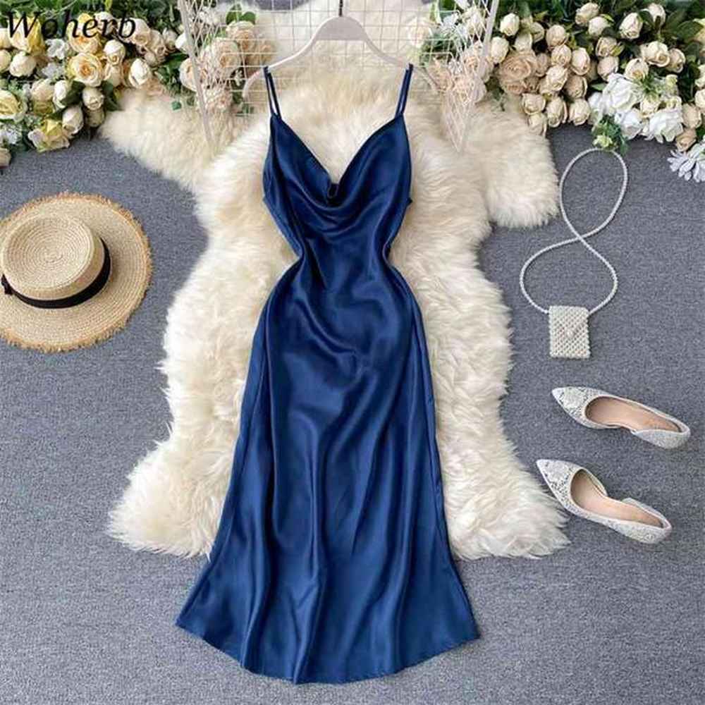 women spaghetti strap beach dress vestidos summer sexy backless sleeveless