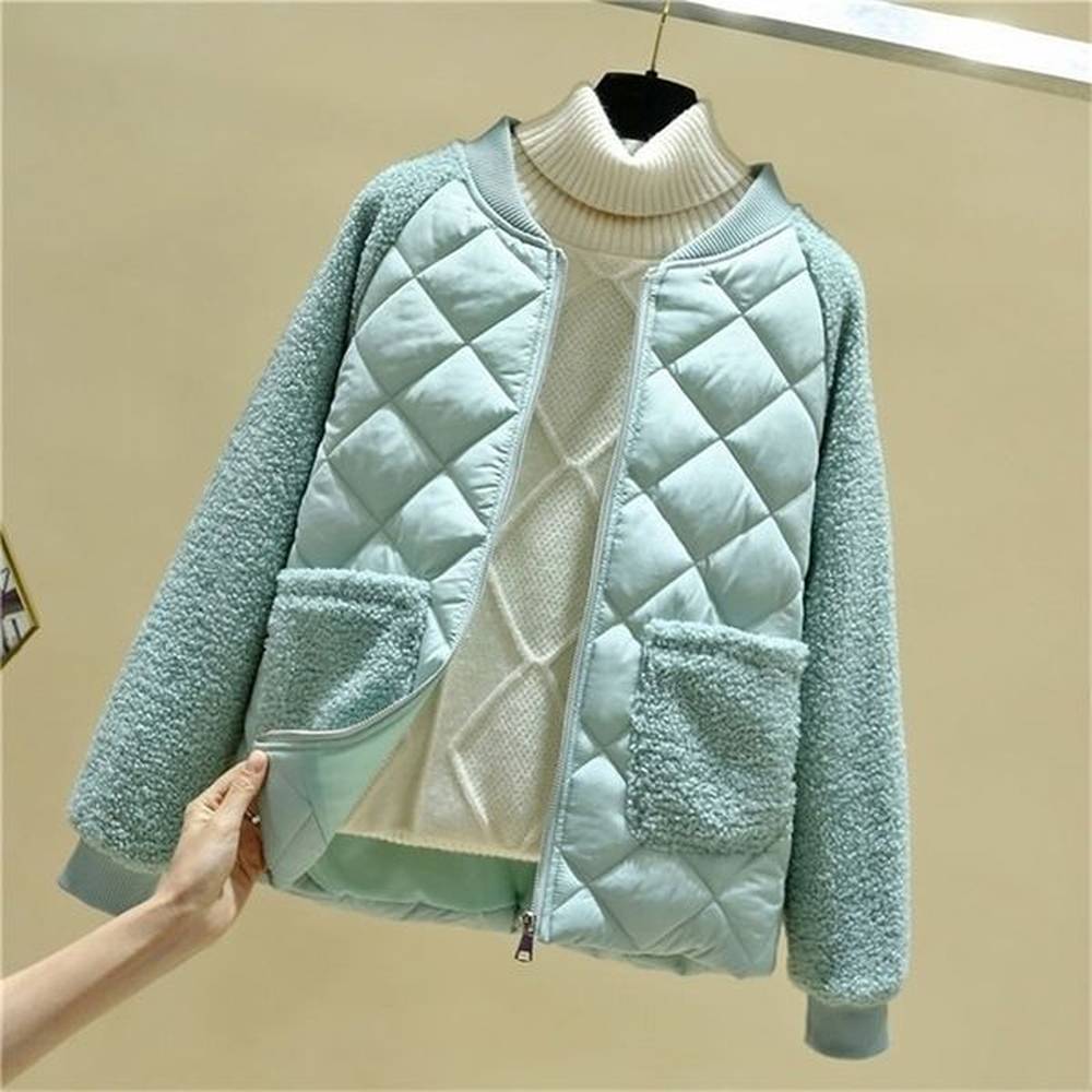 women spring autumn jacket lamb fur parkas women coats and