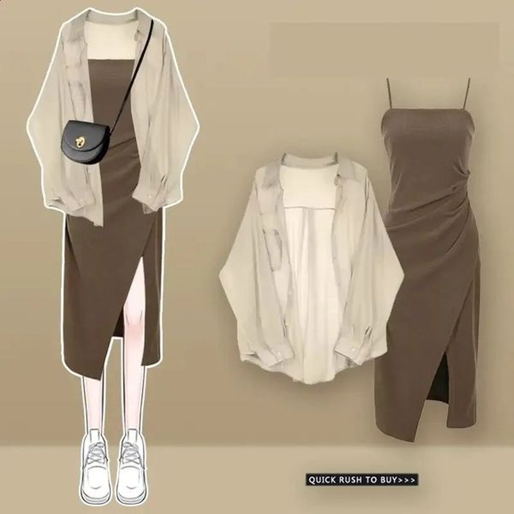 women springsummer fashion matching set korean elegant long sleeve