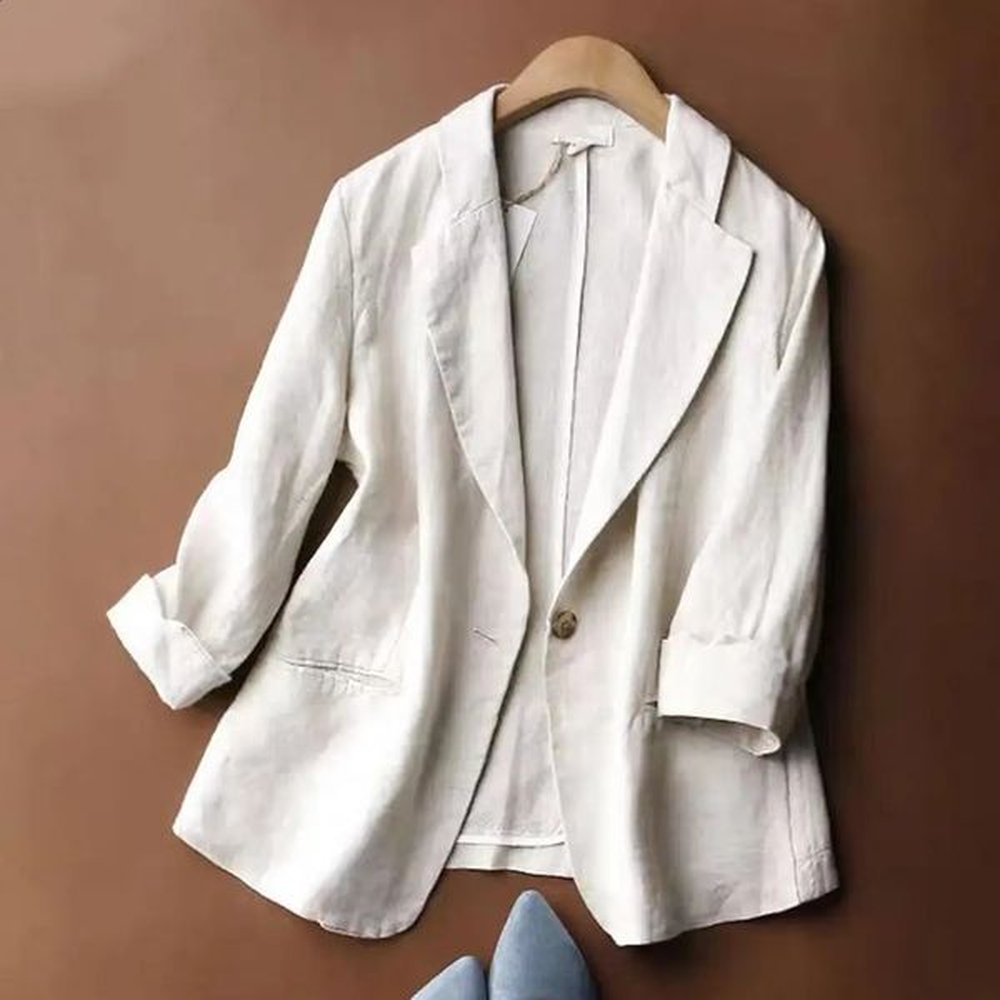 women suit solid color fashion blazer woman jacket turndown collar