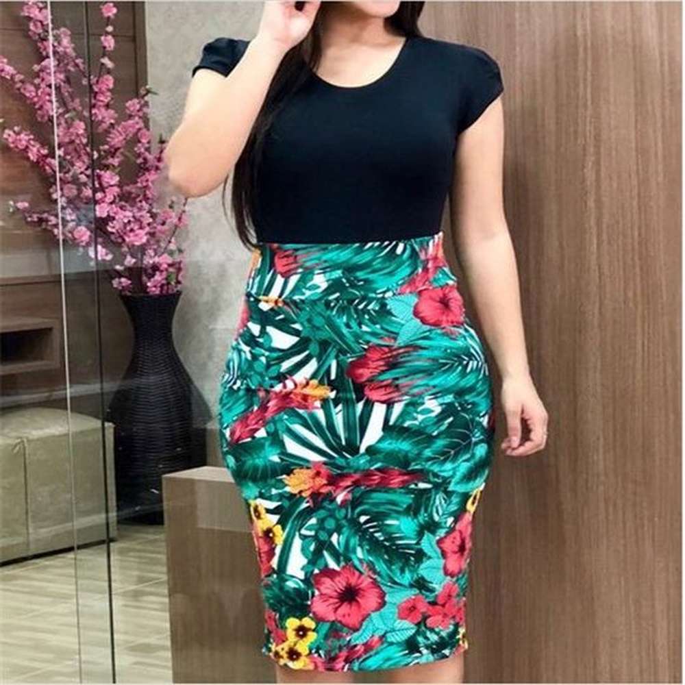 women summer dress sexy vintage floral pencil dresses evening party