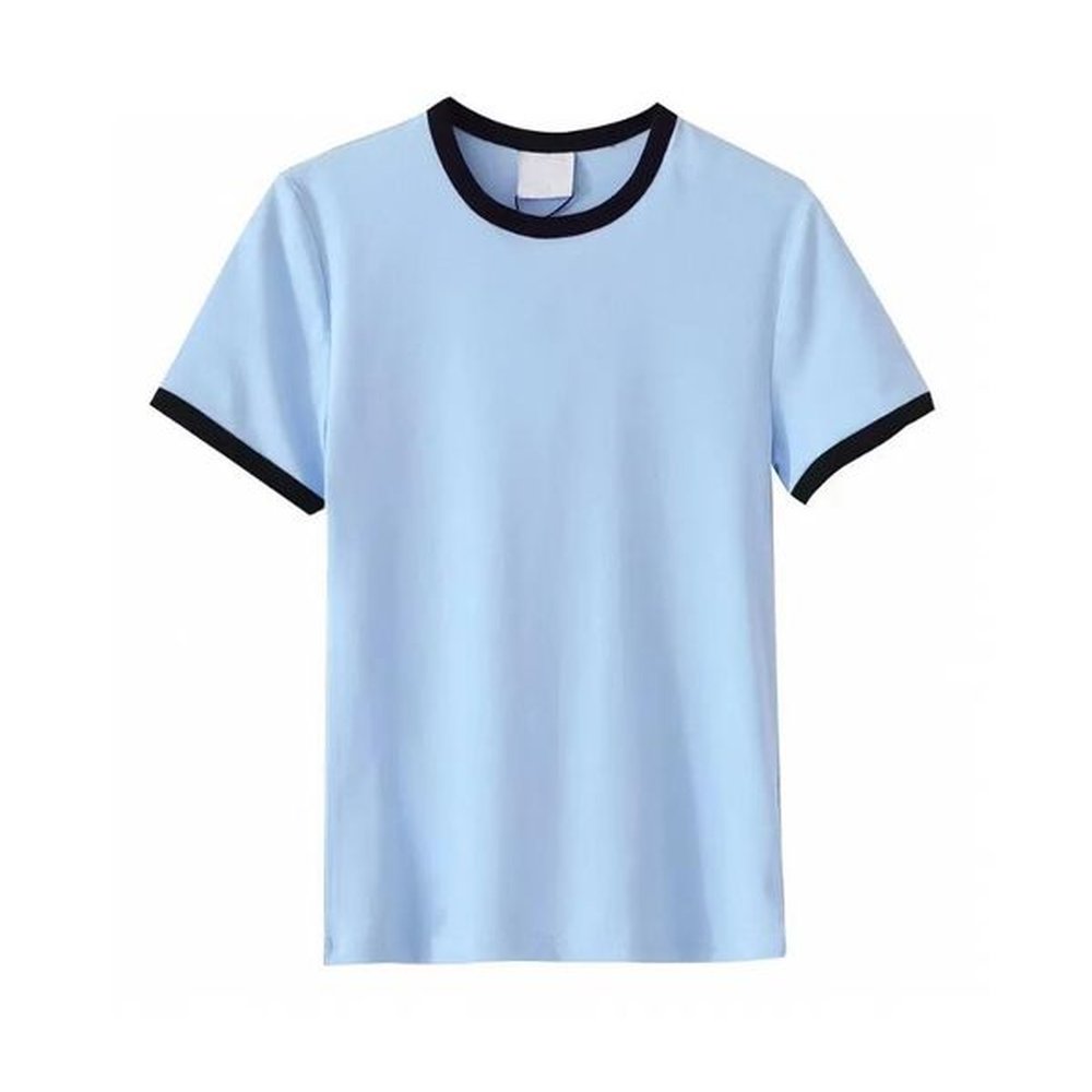 women summer short sleeve tshirt casual top tee contrast color