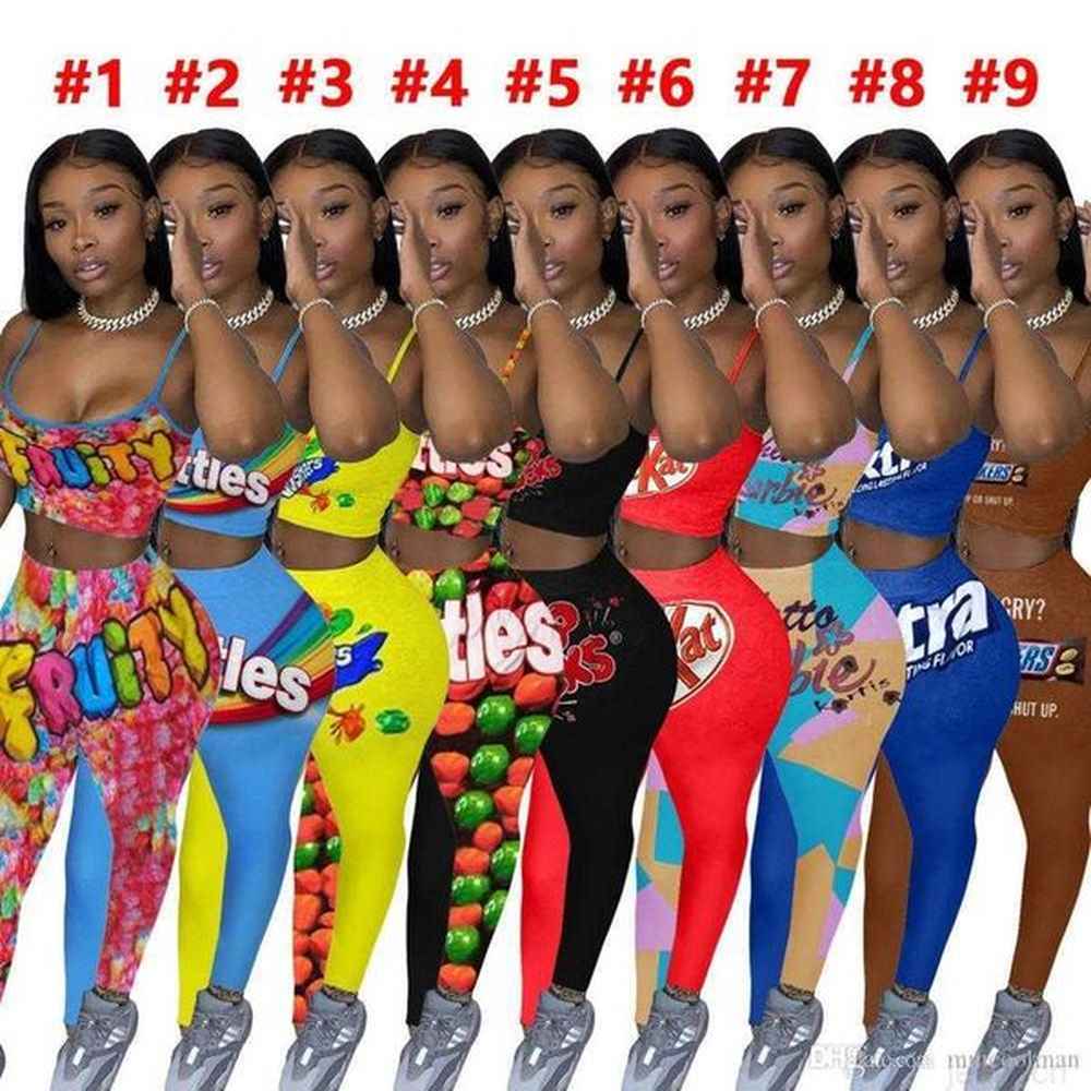women tracksuit pants two pieces set casual letter flowers