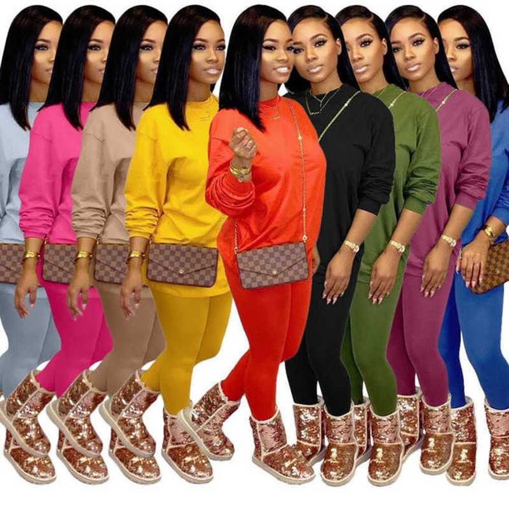 women tracksuits piece set designer sports leisure long sleeve