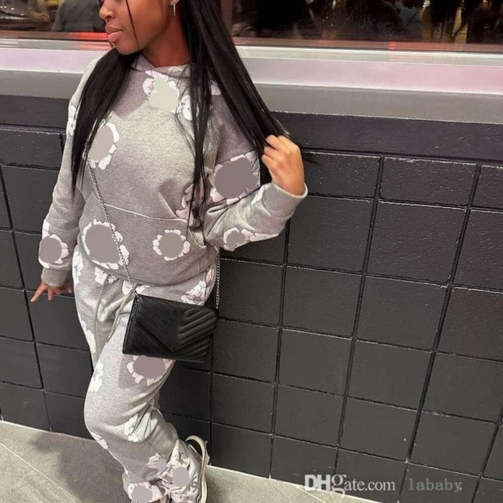 women tracksuits streetwear two piece set autumn printed long sleeved