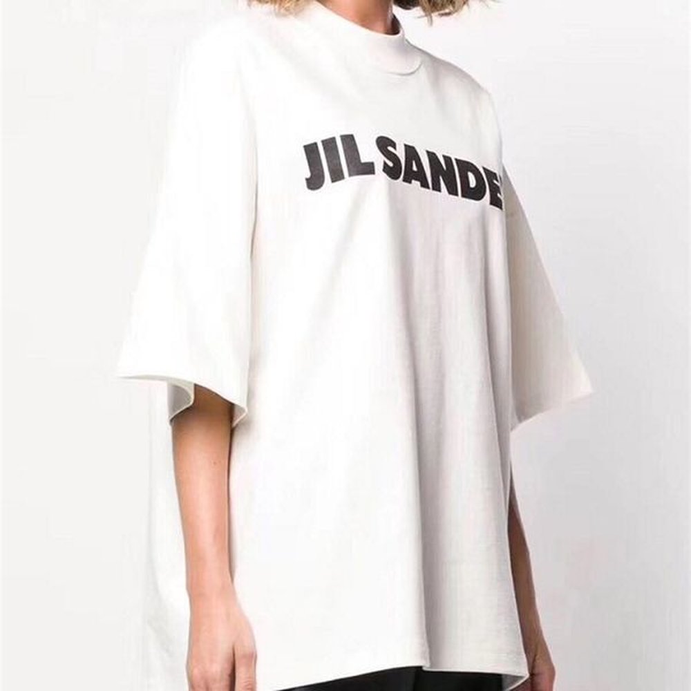 women tshirt fashionable fresh letter printing white loose shortsleeved midlength