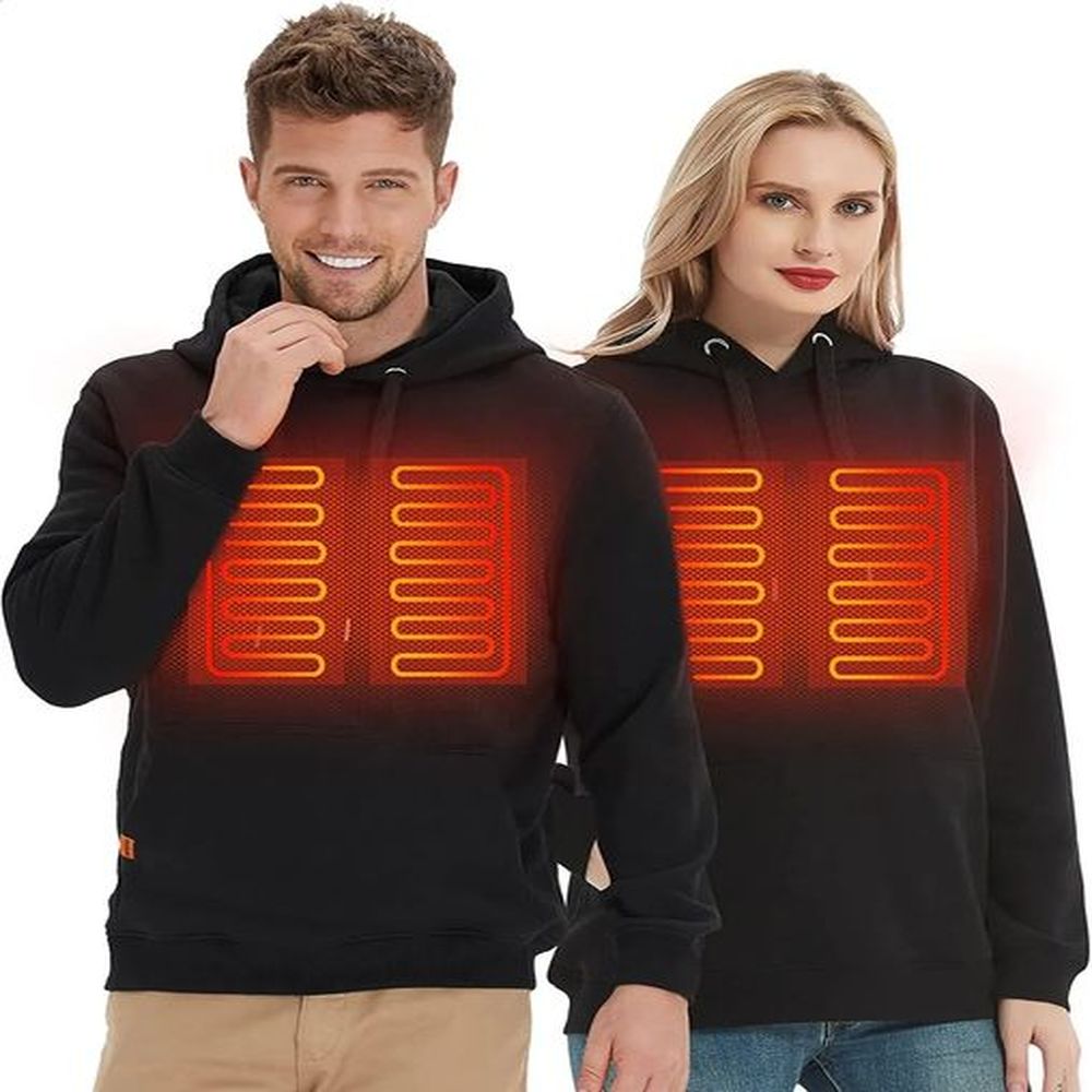 Women USB Heating Hoodies men Vintage Gothic Heated Jacket Long Sleeve Streetwear Loose Coats Harajuku Sweatshirts 240822