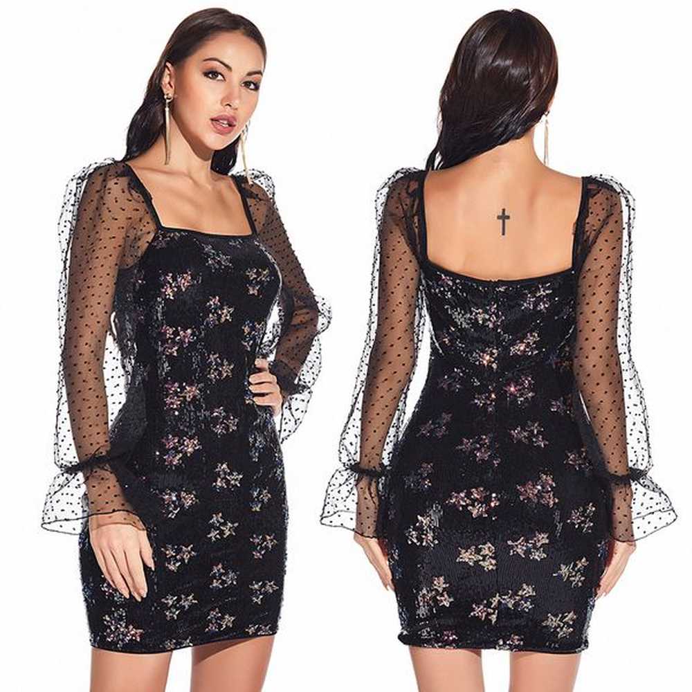women vestidos de renda ladies dress sequin mini short dress