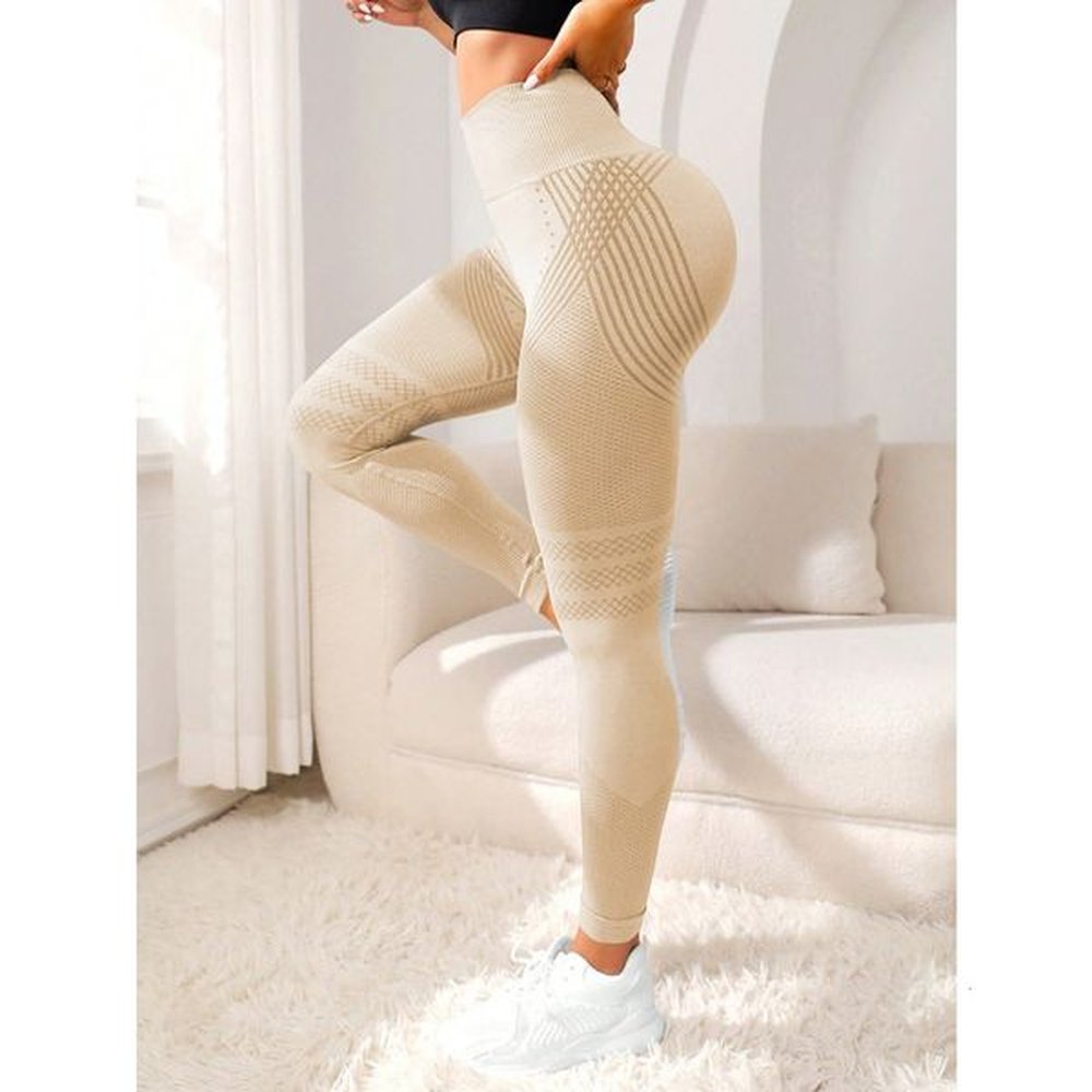 women winter gym seamless yoga pant stretchy high waist fiess