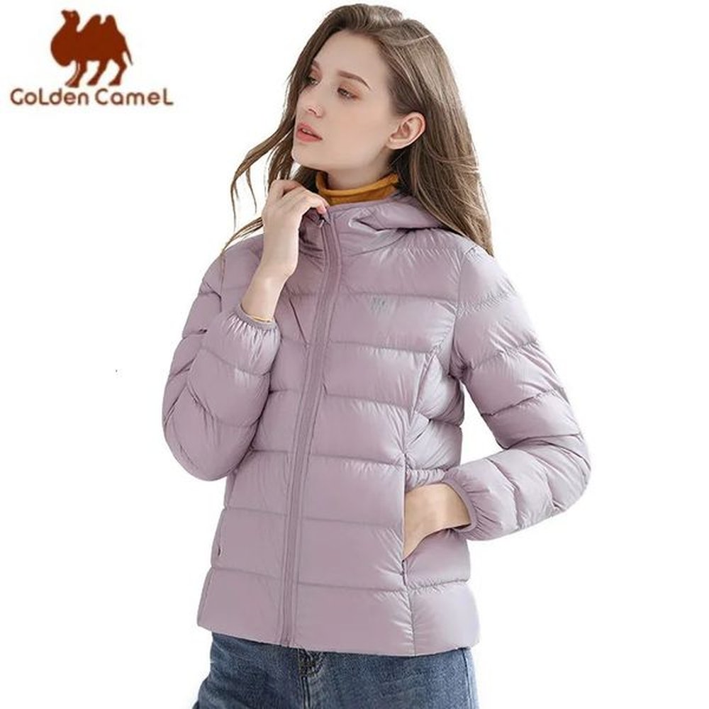 womens and mens gold satin jackets waterproof outdoor warm duck