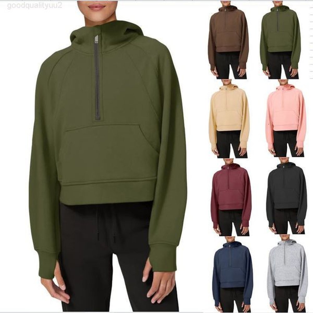 womens autumn hoodies sweatshirt yoga jacket ladies sport half zipper