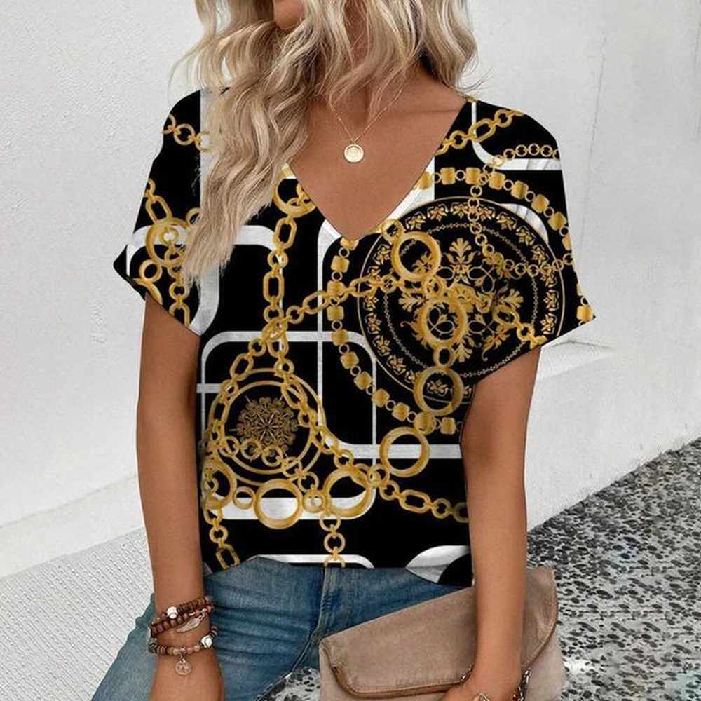 womens blouses shirts summer casual tshirt womens vneck tshirt retro
