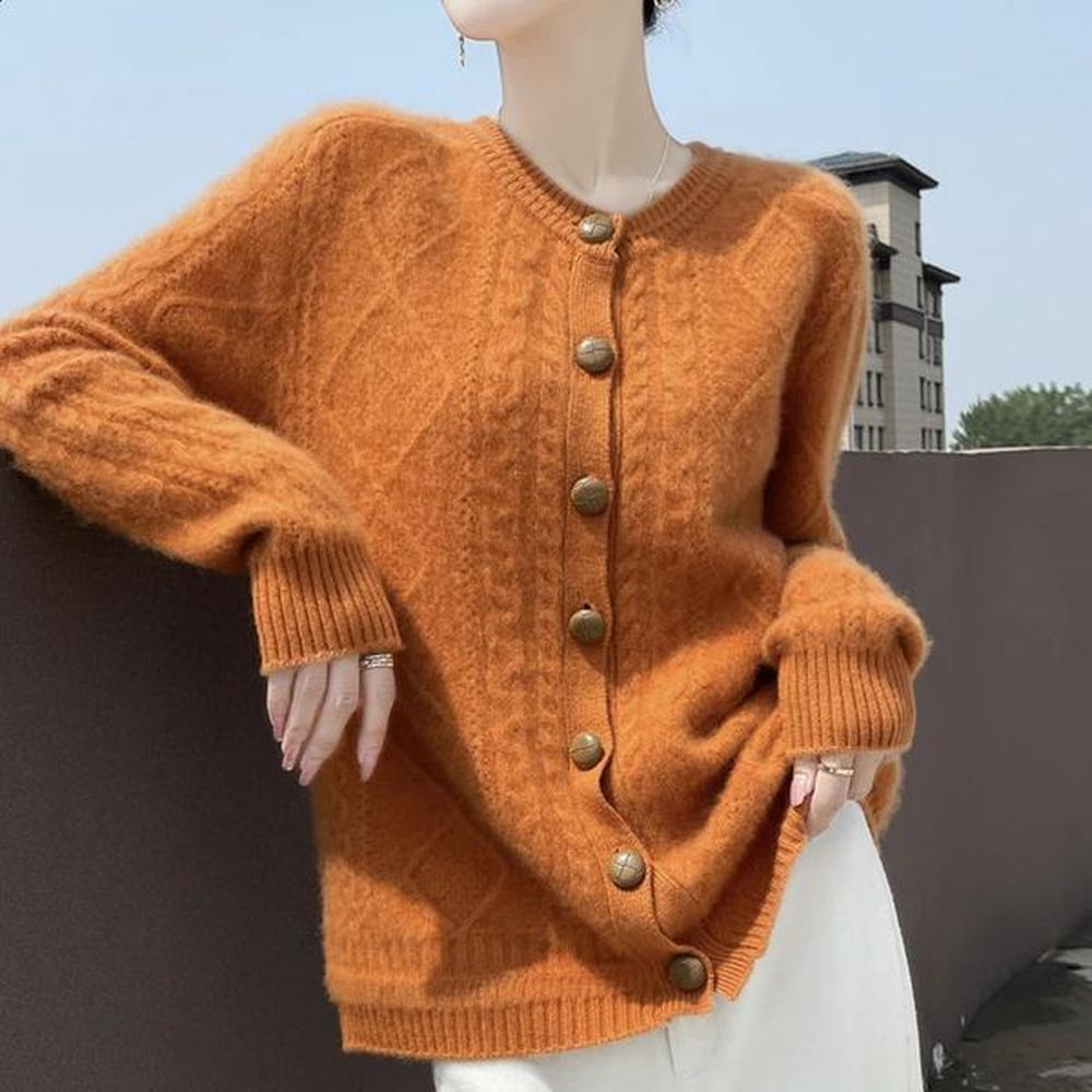 womens cardigan in autumn and winter merino wool sweater
