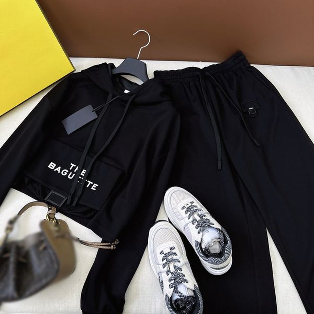 womens casual tracksuit baguette hooded sports wear suit designer autumn