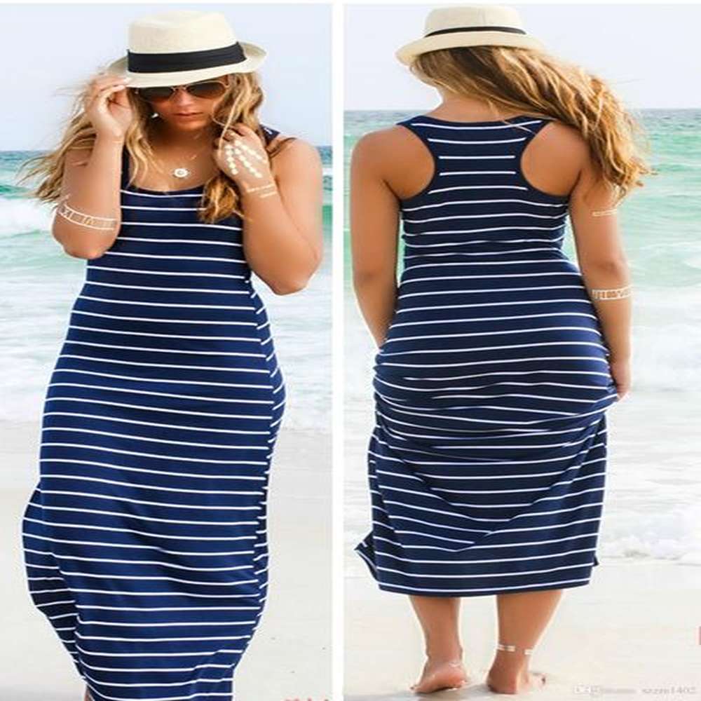 womens causal striped maxi dress designger girls beach summer crop