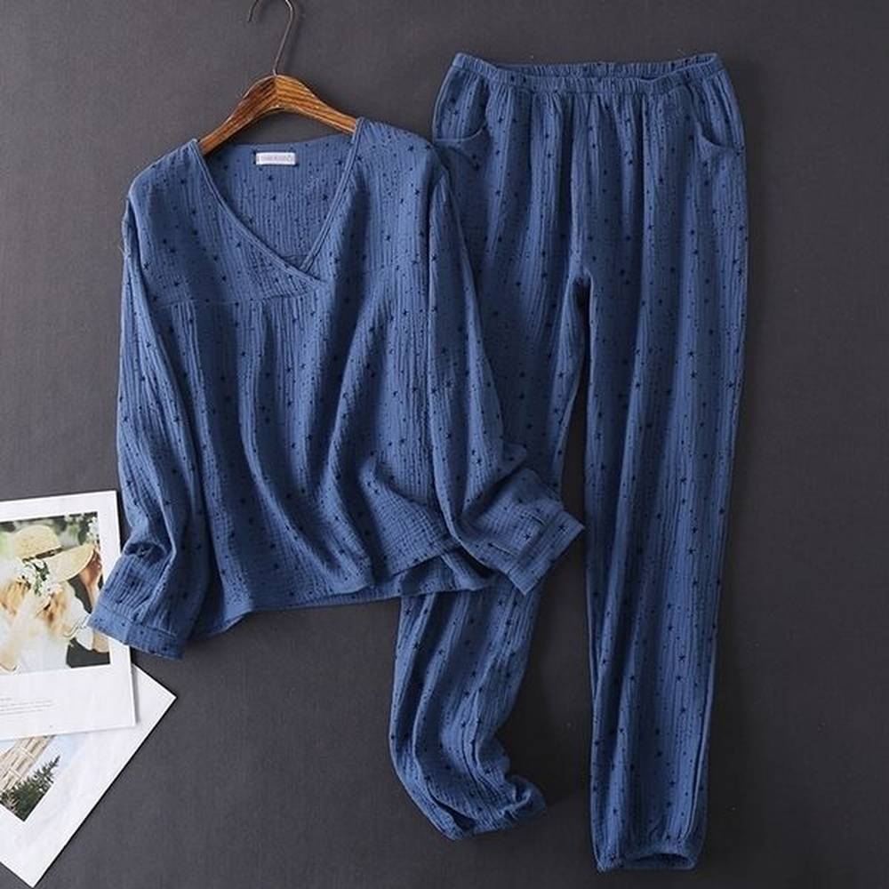 womens cotton waterwashed pajamas for women pyjamas sleepwear pijamas texture
