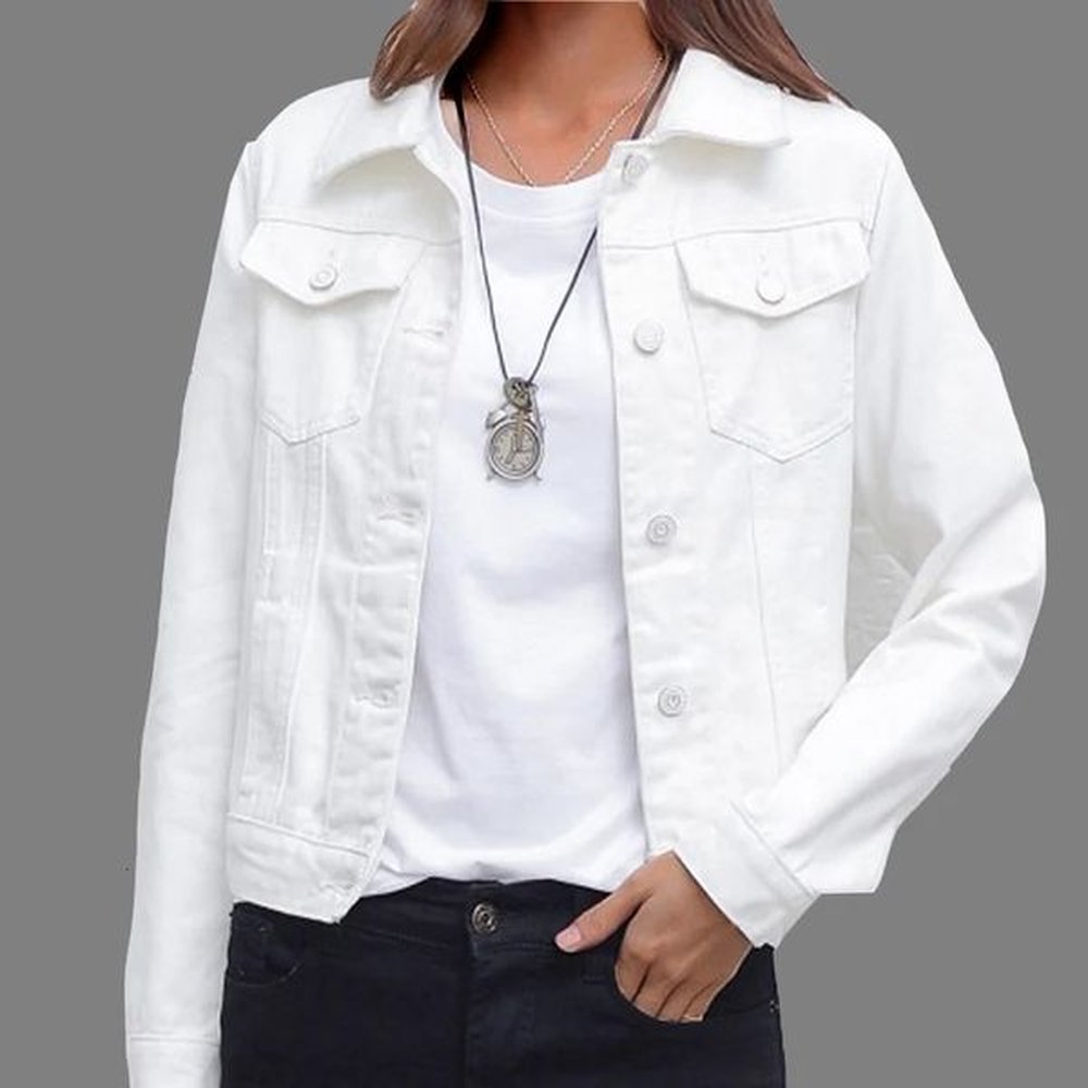 womens denim jacket spring and autumn casual short korean version