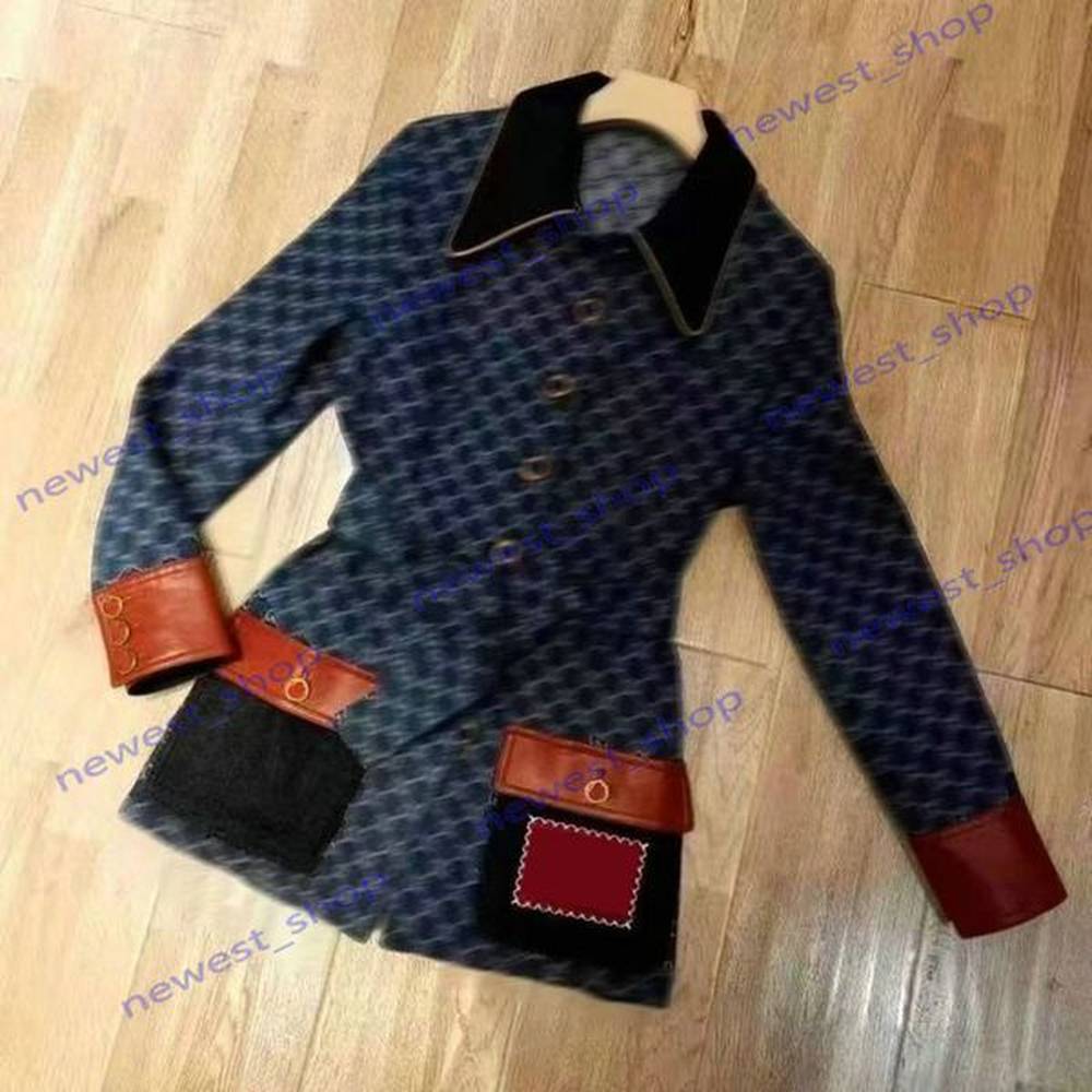 womens denim jackets coats designer luxury double letter print jacket