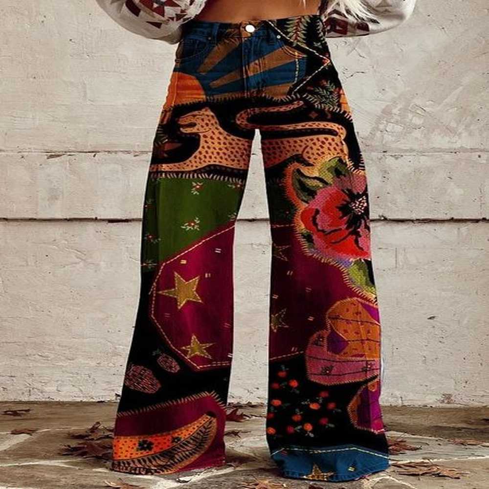womens denim jeans designer retro pants classic long pant leather