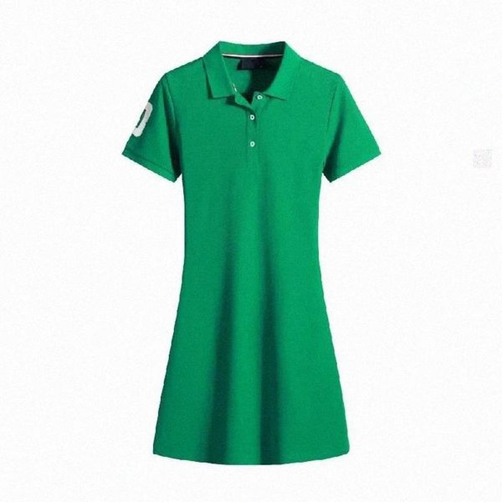 womens designer dress clothing short sleeved skirt embroidered skirt polo