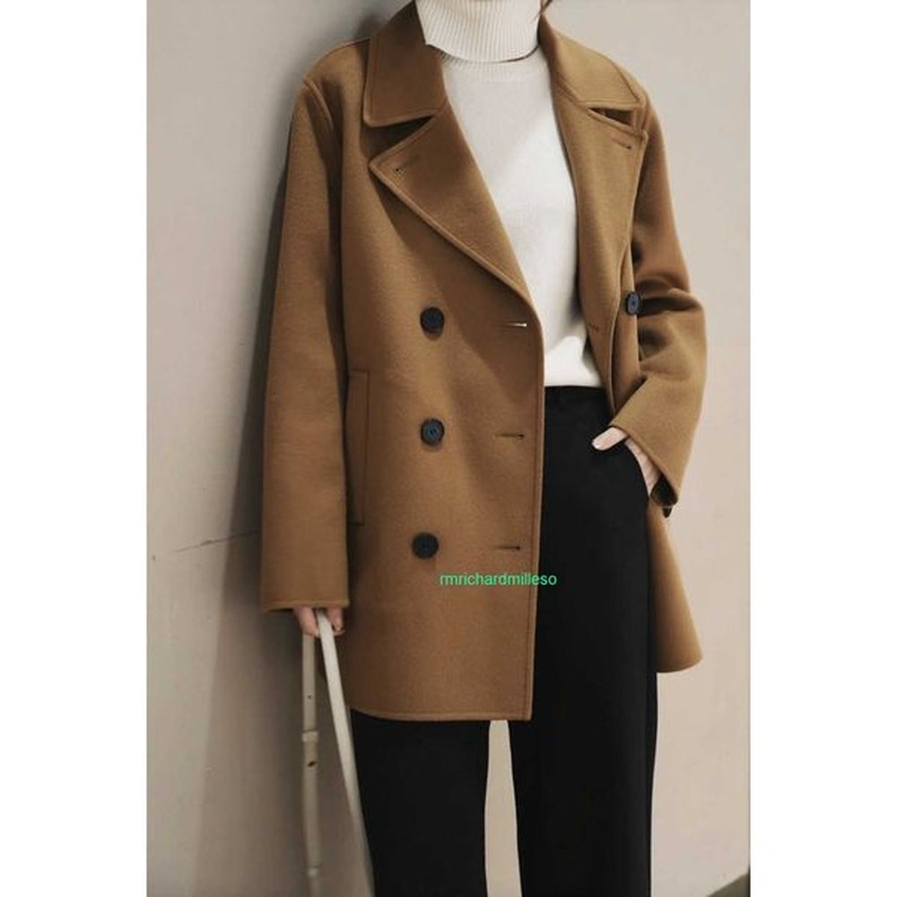 womens designer fashion coats style autumn and winter new wool