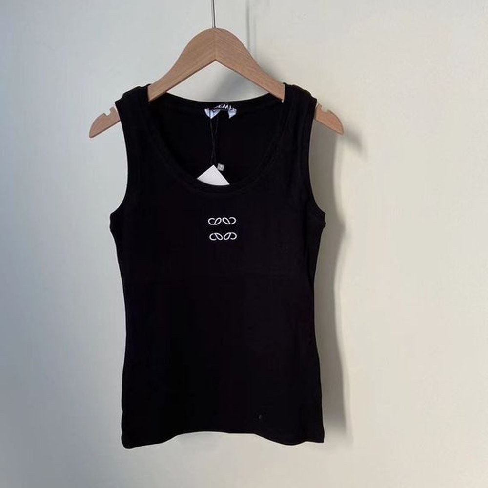 womens designer knitted tshirt embroidered tank top yoga tank top