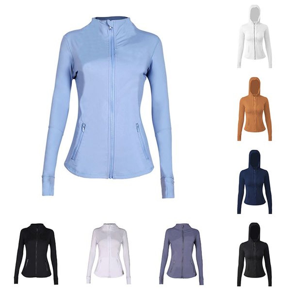 womens designers sports jacket coat yoga jackets wear hooded define