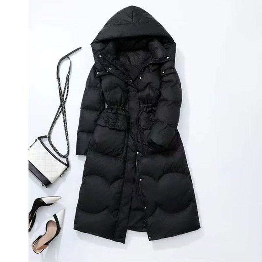 womens down coats long jackets fur trench puffy downs jacket
