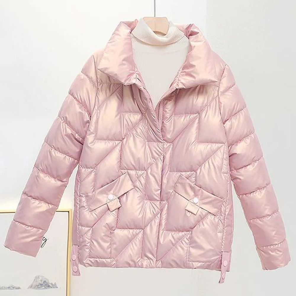 womens down parka jacket winter parkas female glossy cotton jackets