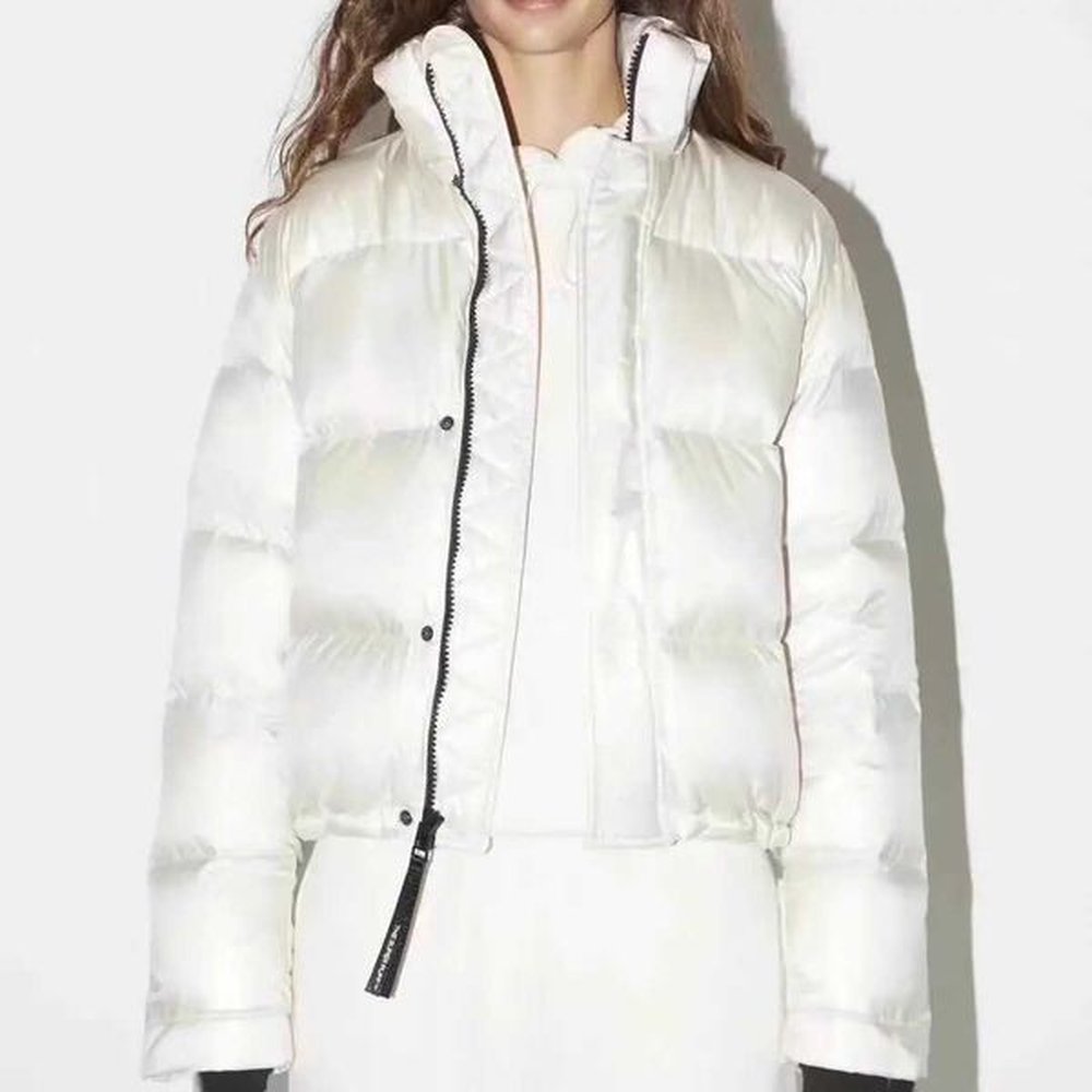 womens down parkas aritzia puff super puff matte pearl white