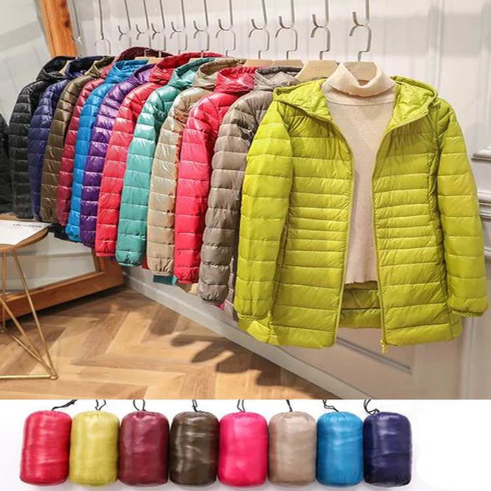 womens down parkas female long warm down coat with portable