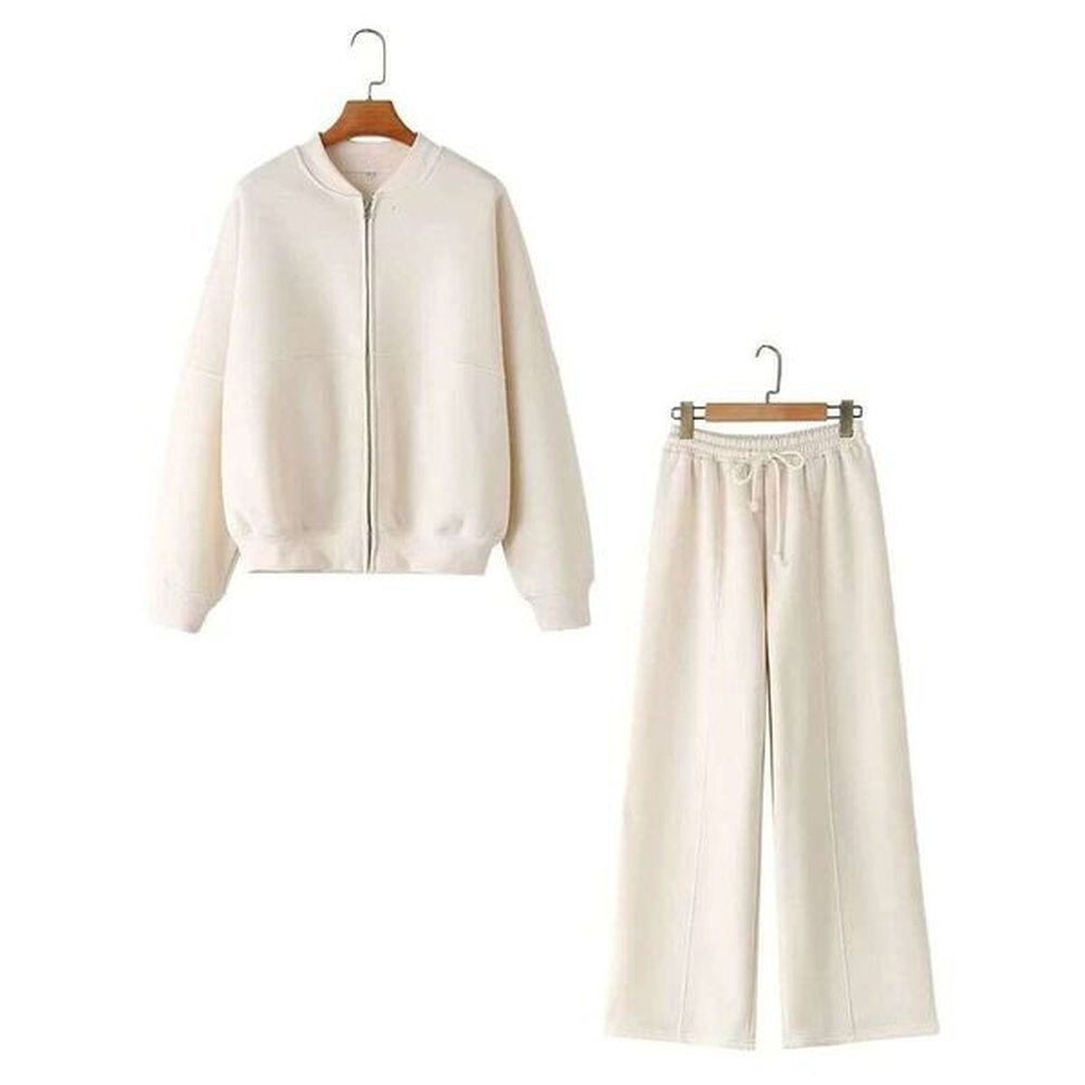 womens fashion zipper bomber sweatshirt or elastic high waist